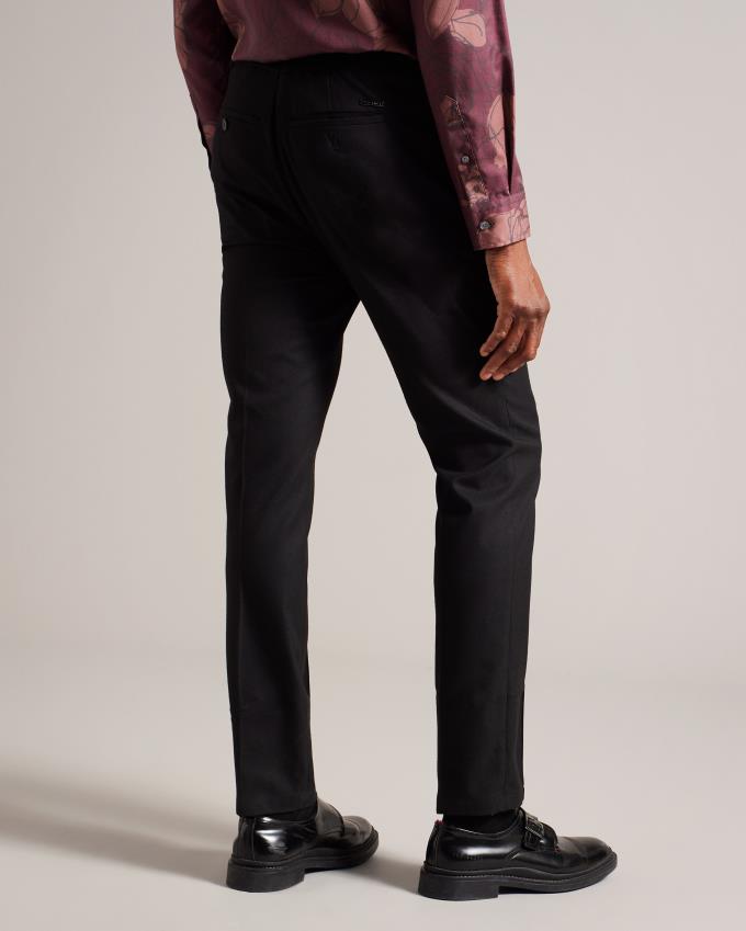 Pantalon Ted Baker Slim Fit With Drawcord Waist Noir Homme | LJJ-96229412